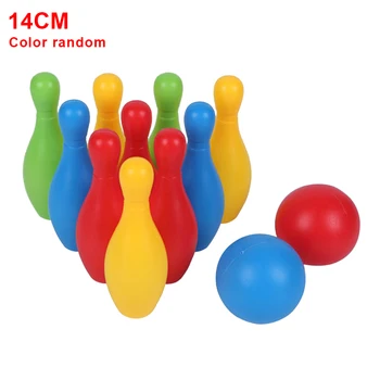 

Colorful Kindergarten Educational Games Toddler Home Smooth Non Toxic Sports Early Teaching Funny Parent Child Bowling Toy Set