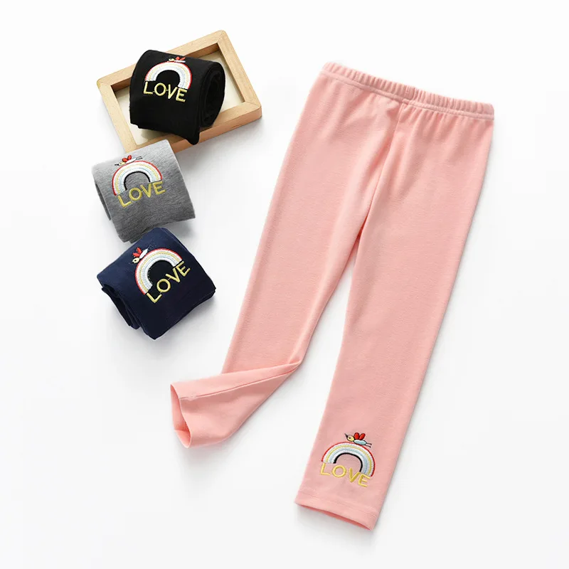 Г. Новая стильная осенняя одежда в Корейском стиле верхняя одежда для девочек, штаны тонкие детские брюки на весну и осень подштанники чистый Котт