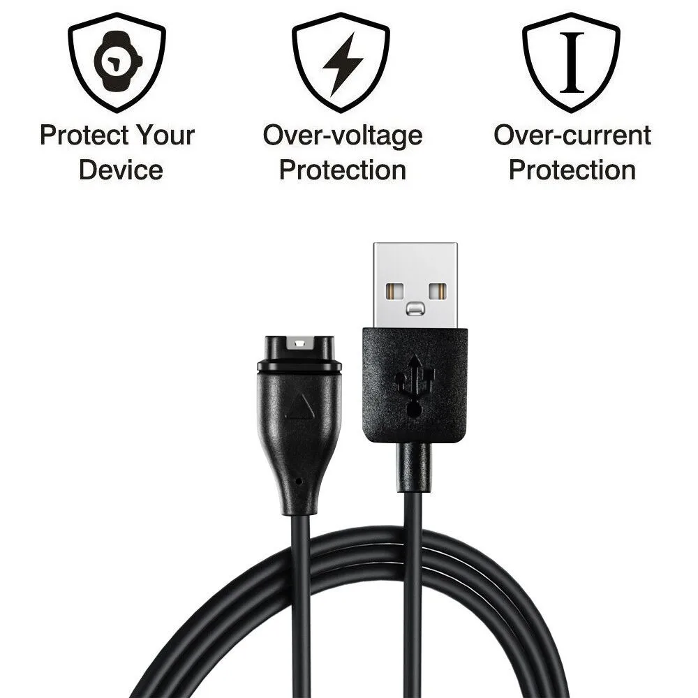 Black Сменные аксессуары USB разъем для быстрой зарядки кабель синхронизации данных и зарядки зарядное устройство для Garmin Fenix 5/5S/5X Plus дропшиппинг - Цвет: Black