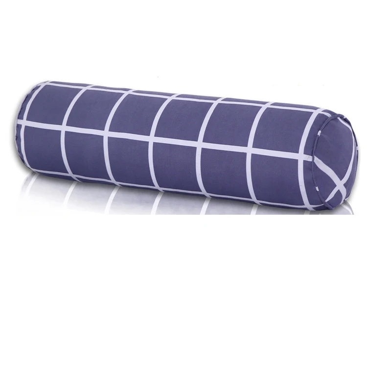 Новая длинная колонна большая хлопковая льняная Подушка конфетный цилиндр поясная подушка Шейная Подушка Nap диване кровать Спящая круглая подушка - Цвет: Фиолетовый