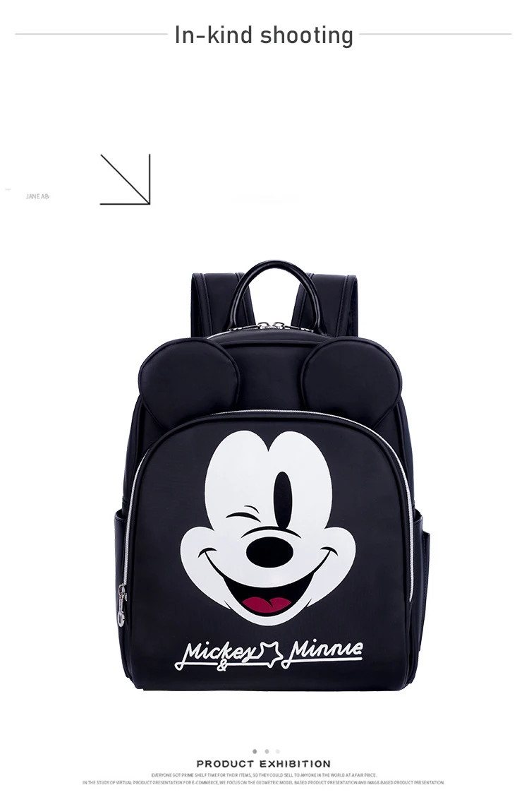Disney Baby Пеленки сумка рюкзак Usb интерфейс детские сумки для мамы многофункциональная модная детская коляска сумка для подгузников Органайзер