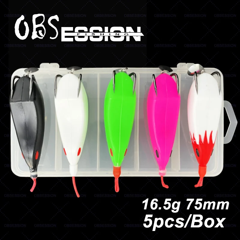 75mm 16.5g Big Soft Frog Fishing Lure set Topwater Wobblers Modified Large  Frog lure With Double Hooks Snakehead Artificial bait