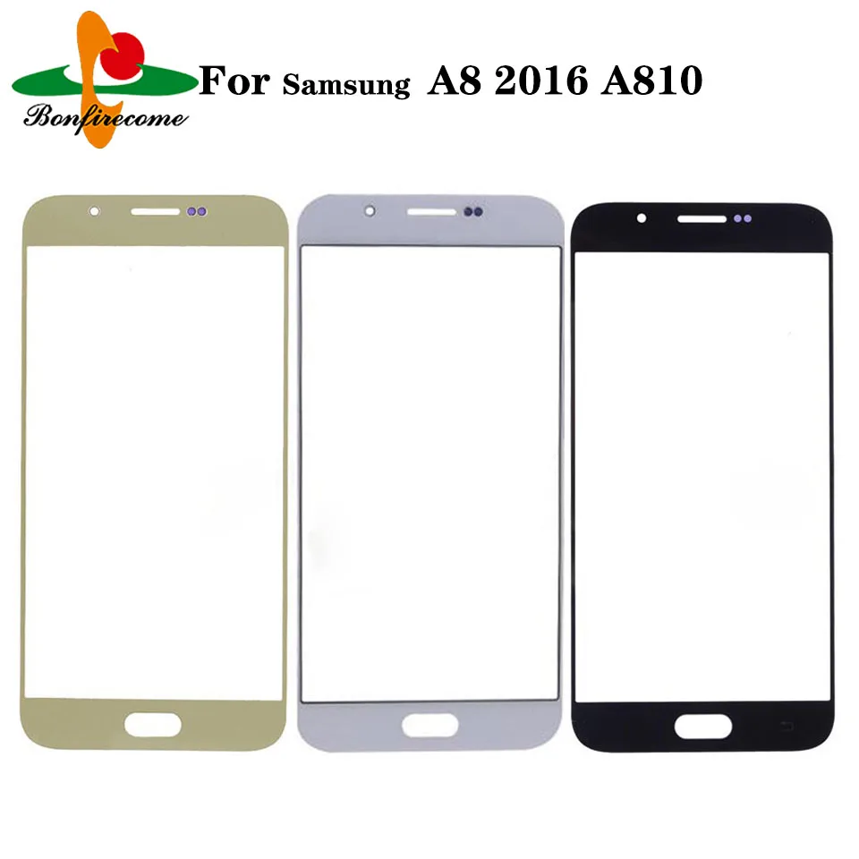 10Pcs\lot For Samsung Galaxy A8 2016 A8100 A810 A810F A810DS A810FD A810M LCD Front Touch Screen Glass Outer Lens Replacement | Мобильные