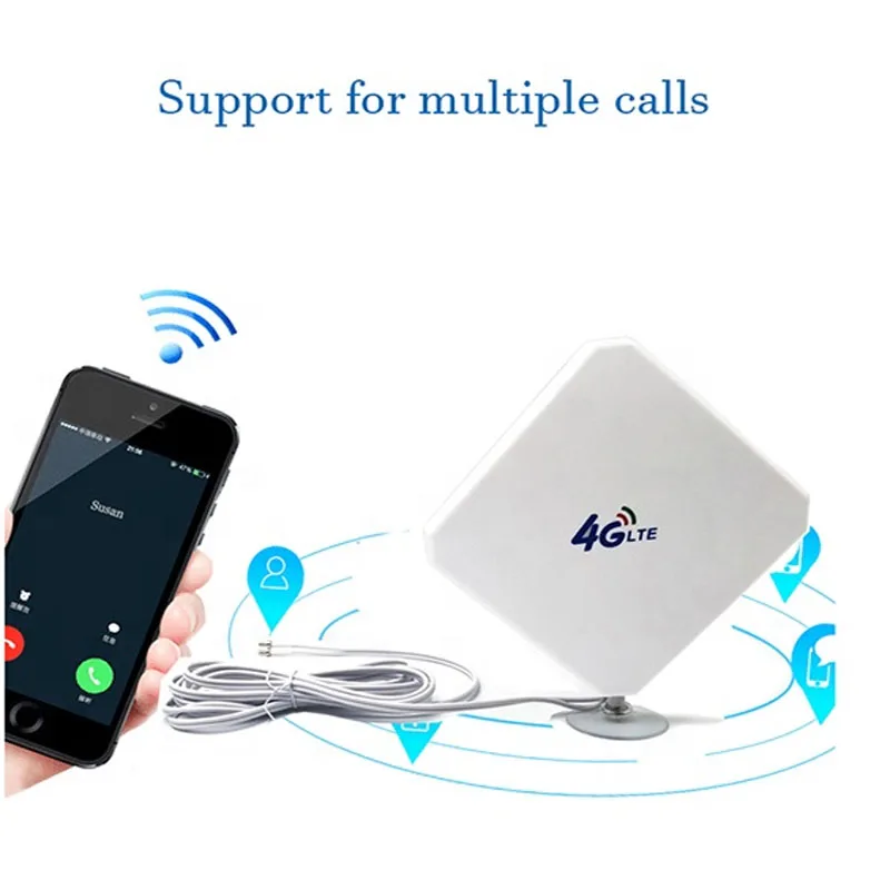 Antenna MIMO a banda larga direzionale 35dBi da esterno 3G 4G LTE ad alto guadagno 3 metri Antenna a pannello RG174 For Router