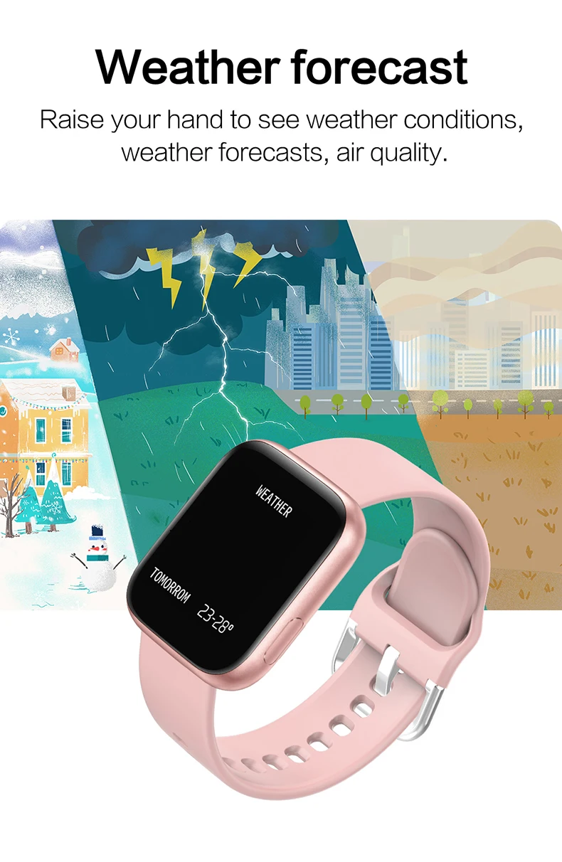 Smart watch sports TKYUAN P4, water resistant, control, sleep, heart rate