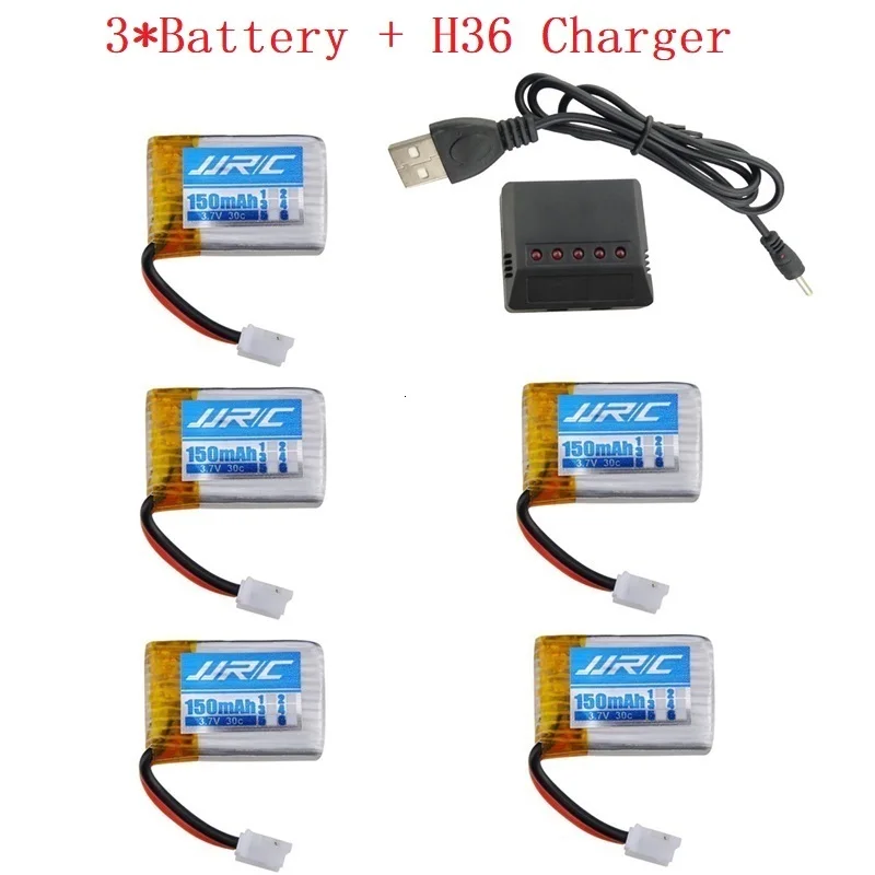 Комплекты зарядного устройства JJRC H36 3,7 V 150mAh 30c для E010 E011 E012 E013 Furibee F36 части квадрокоптера RC 3,7 v Lipo батарея - Цвет: Бургундия