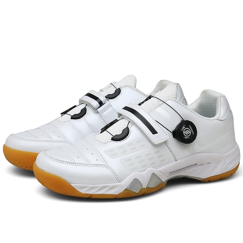 Профессиональная Обувь для бадминтона Мужская и Женская легкая спортивная обувь противоскользящие дышащие кроссовки размер 37-44 - Цвет: White
