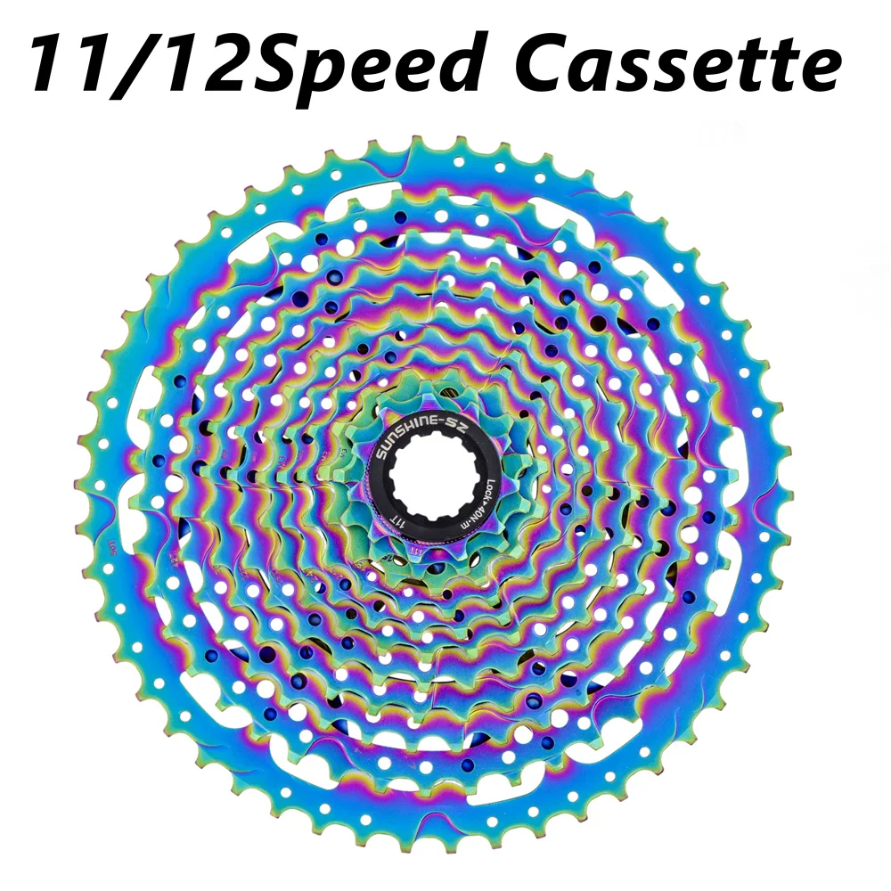 Colorful MTB Cassette 11/12 Speed 11-50T Bike Freewheel Rainbow Bicycle Sprocket for SHIMANO/XD 12 Speed