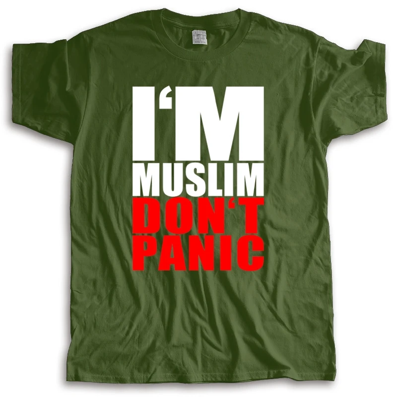 Летняя мужская футболка бренда teeshirt I AM мусульманская не паниковая II религия Turkei