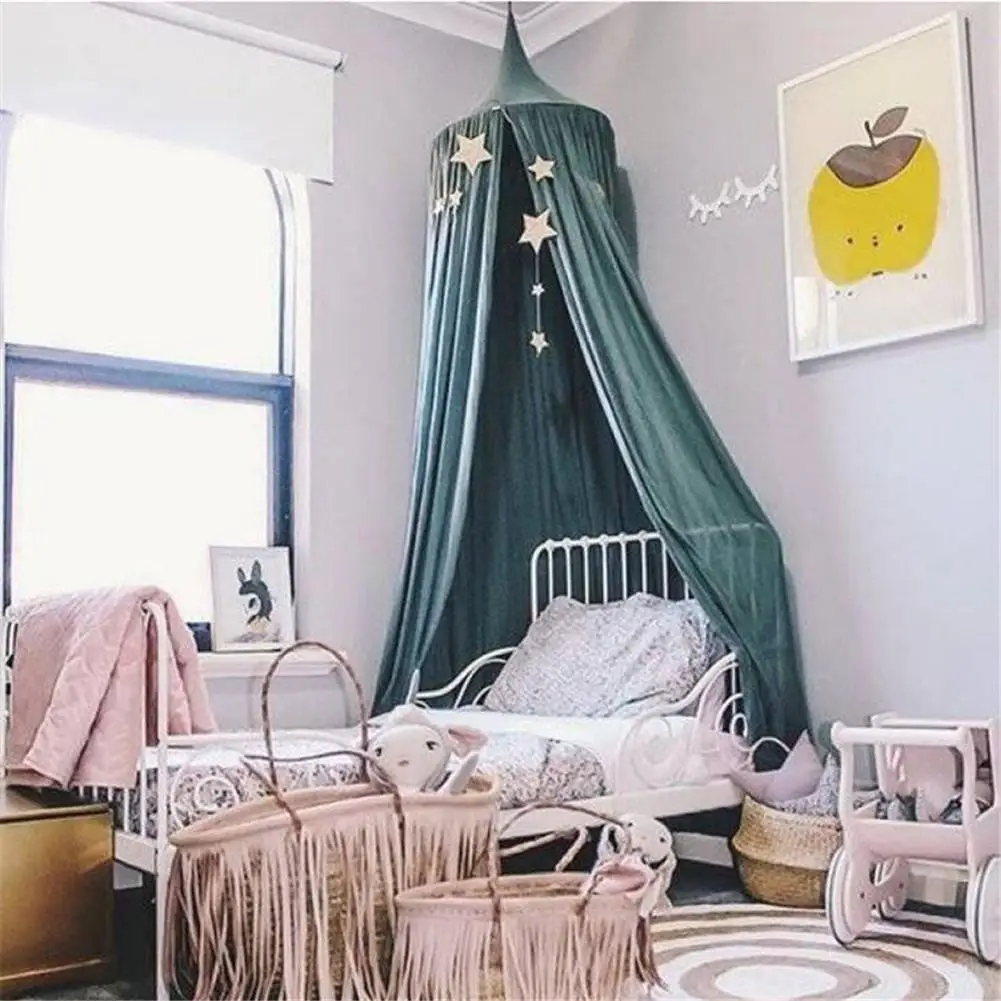

Kidlove Baby Bed Canopy Bed Cover Round Mosquito Net Curtain Simple Home Textile Living