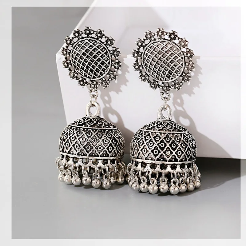 Indian GOLD Plated Oxidized Latest Design small jhumki Earring Women Fashion