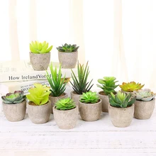 Plantes succulentes artificielles en plastique Mini bonsaï artificiel faux plantes à billes décoratives Simulation Mini plantes pour la décoration intérieure