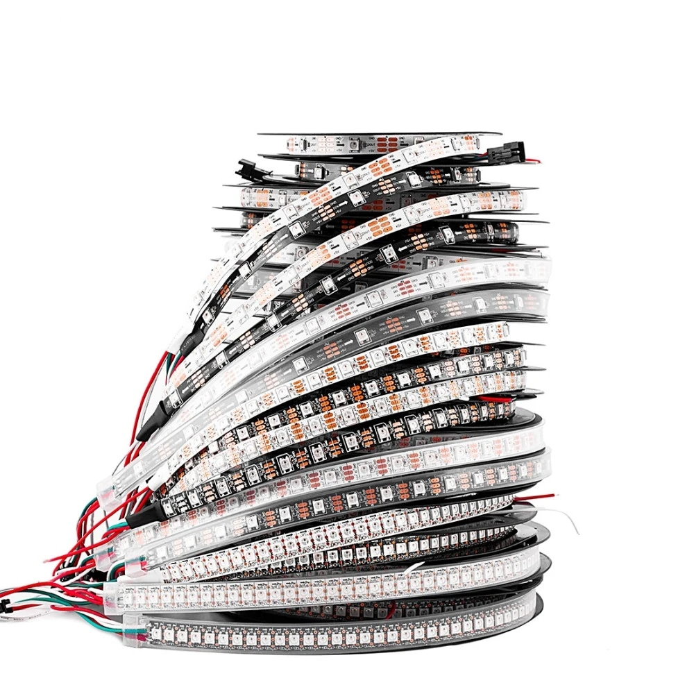 Светодиодная лента WS2812B 5050 RGB 5 м 150 светодиодов 300 30 светодиодов/м индивидуально