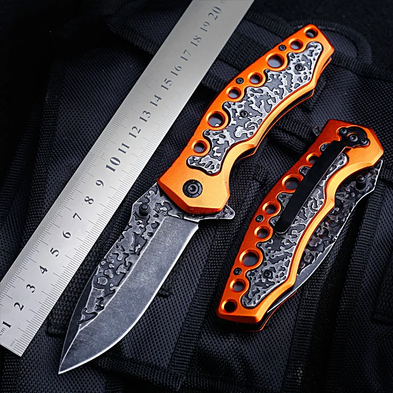 2018 тактический нож ручной открытый портативный складной 440 58HRC резьба + стальная