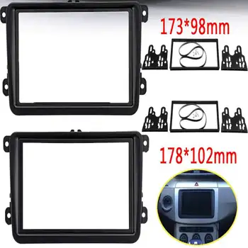 

DVD Radio Frame Facia Trim Dash Double-DIN Audio Fascia Panel Trim Kit Car For VW for Touran for Golf for Passat Caddy 2005-2012