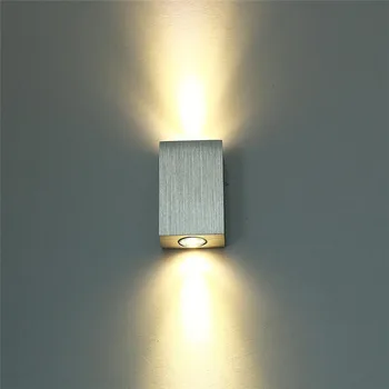 

2W Led Wall Lamp Square Led Spot Light Aluminm Modern Home Decoration Light for Bedroom/dinning Room/restroom