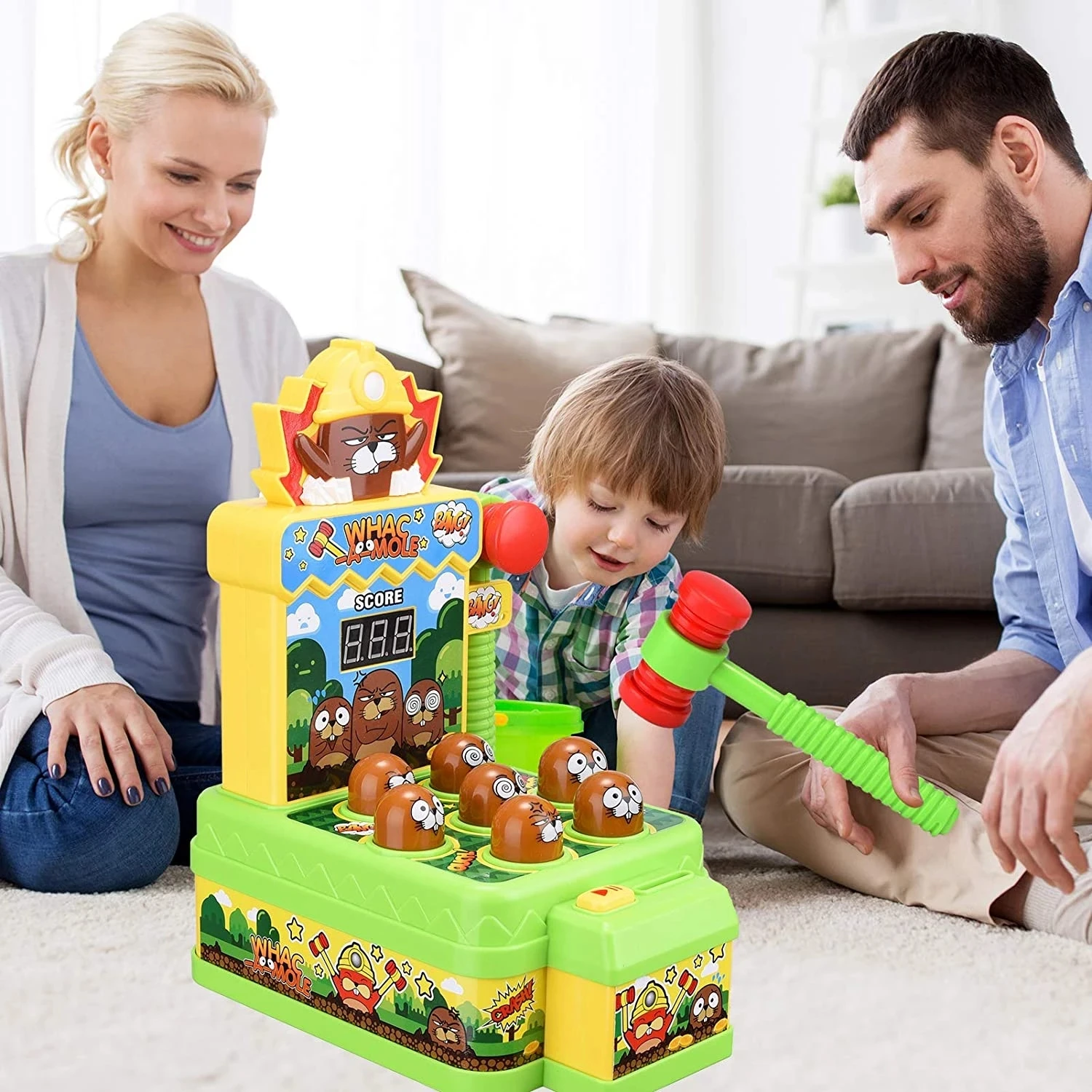 Интерактивная игрушка Whack Game, игрушка Whac-A-родинка, игрушка-животное, перкуссионные Игрушки для мальчиков и девочек, игрушки с 2 молотками