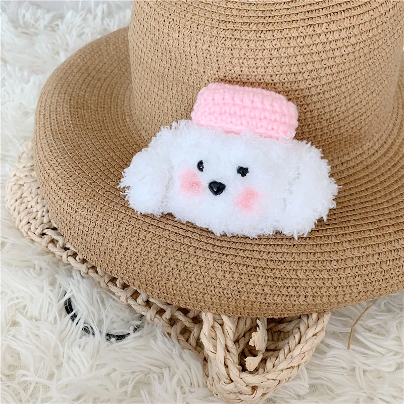 pink Ручные шерстяные девичьи корейские милые Пудель плюшевая собака щенок Вязаные чехлы для наушников для Apple Airpods 1/2 симпатичные наушники - Цвет: pink