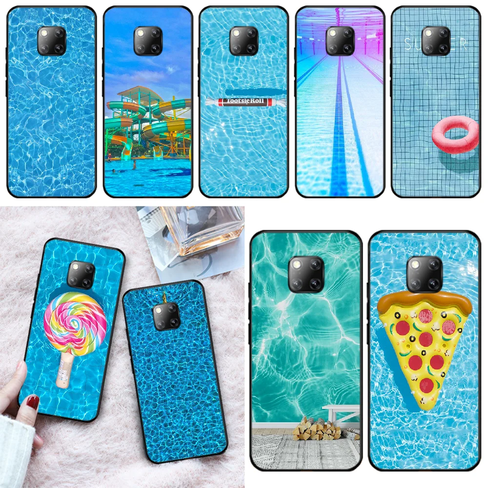 Чехол для телефона ByLoving Swimming Pool Water из ТПУ черного цвета Huawei Mate 9 10 10Lite 20 20X 10Pro 20Pro