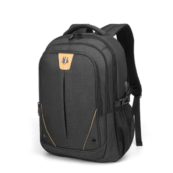 

AUAU-GOLOEN WOLF 18 Inches Travel Laptop Backpack USB Large Capacity Teenager School Bag Male Casual Backpacks Mochilas for Men