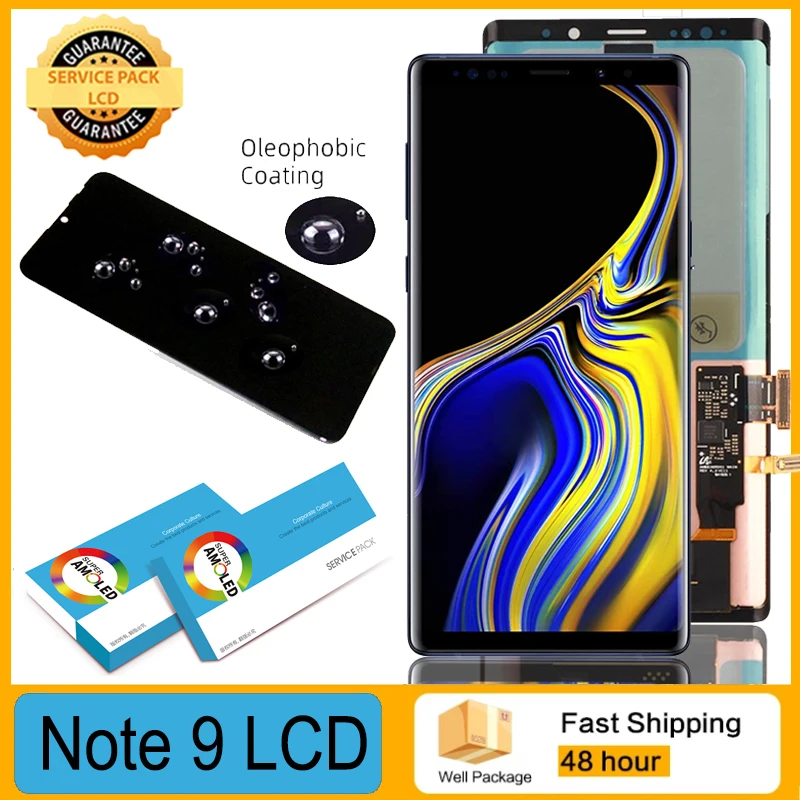 100% Оригинальный Amoled 6 4 ''ЖК-дисплей с рамкой для SAMSUNG Galaxy Note 9 Note9 N960F дисплей