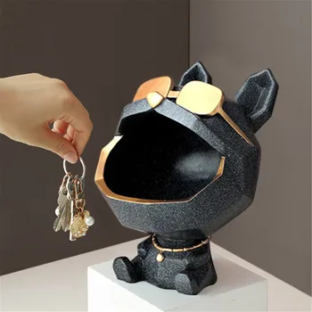

Cool Dog Figurine Big Mouth Dog Storage Box Home Decoration Ornamental Resin Art Sculpture Figurines Home Decor Gift Decorative