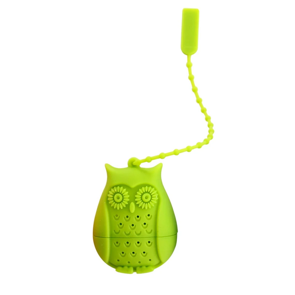 Creative Cute Owl Tea Strainer Tea Bags Food Grade Silicone loose-leaf Tea Infuser Filter Diffuser Fun Cartoon Tea Accessories