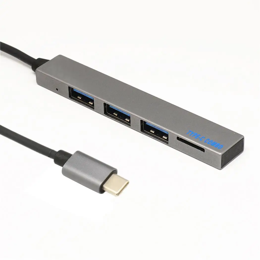 Type-C до 3 портов USB концентратор OTG адаптер USB3.1 SD 17 см/6,7 дюйма кардридер серебристый, серый