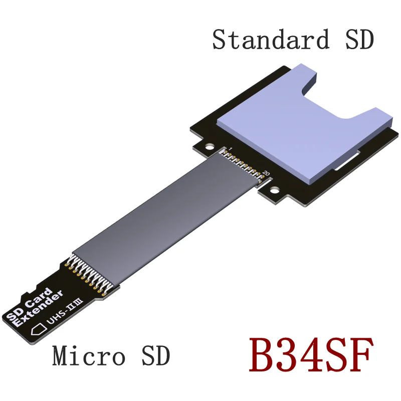 Micro sd tf Cartão de Memória Kit sd Macho para sd Fêmea Extensão Macia Uhs2 Uhs-iii Flexível Plana Cablefpc Cabo Extensor 10cm 30cm 1m - Imagem 6