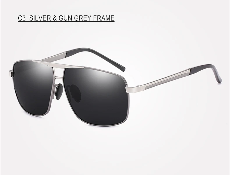 C3 SILVER GUN GREY SUMONDY, очки по рецепту, солнцезащитные очки для близорукости, SPH от 0 до 6, для мужчин и женщин, очки для близорукости, для вождения, рыбалки, UF75 - Цвет оправы: C3 SILVER GUN GREY
