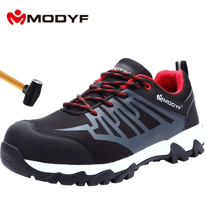 MODYF/брендовые рабочие ботинки; строительные мужские уличные ботинки со стальным носком; мужская обувь с защитой от проколов; Высококачественная защитная обувь