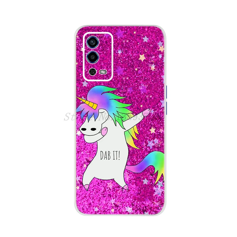 cases for oppo back For OPPO A54 A55 Case 2021 Phone Cover Cute Love Heart Kiwi Printed Soft Silicon Bumper For OPPOA54 CPH2239 Back Protector Cover cases for oppo cases