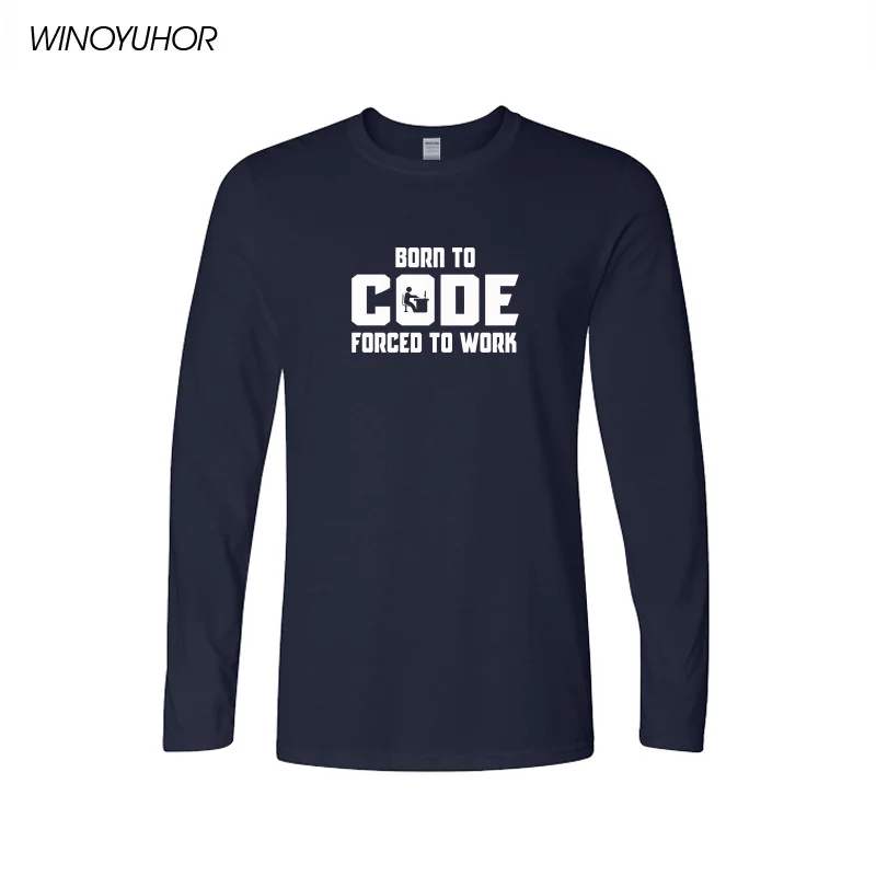 Программист футболка Born ToCode вынуждены проектные работы с графическим принтом Футболка забавный подарок на день рождения для бойфренд муж