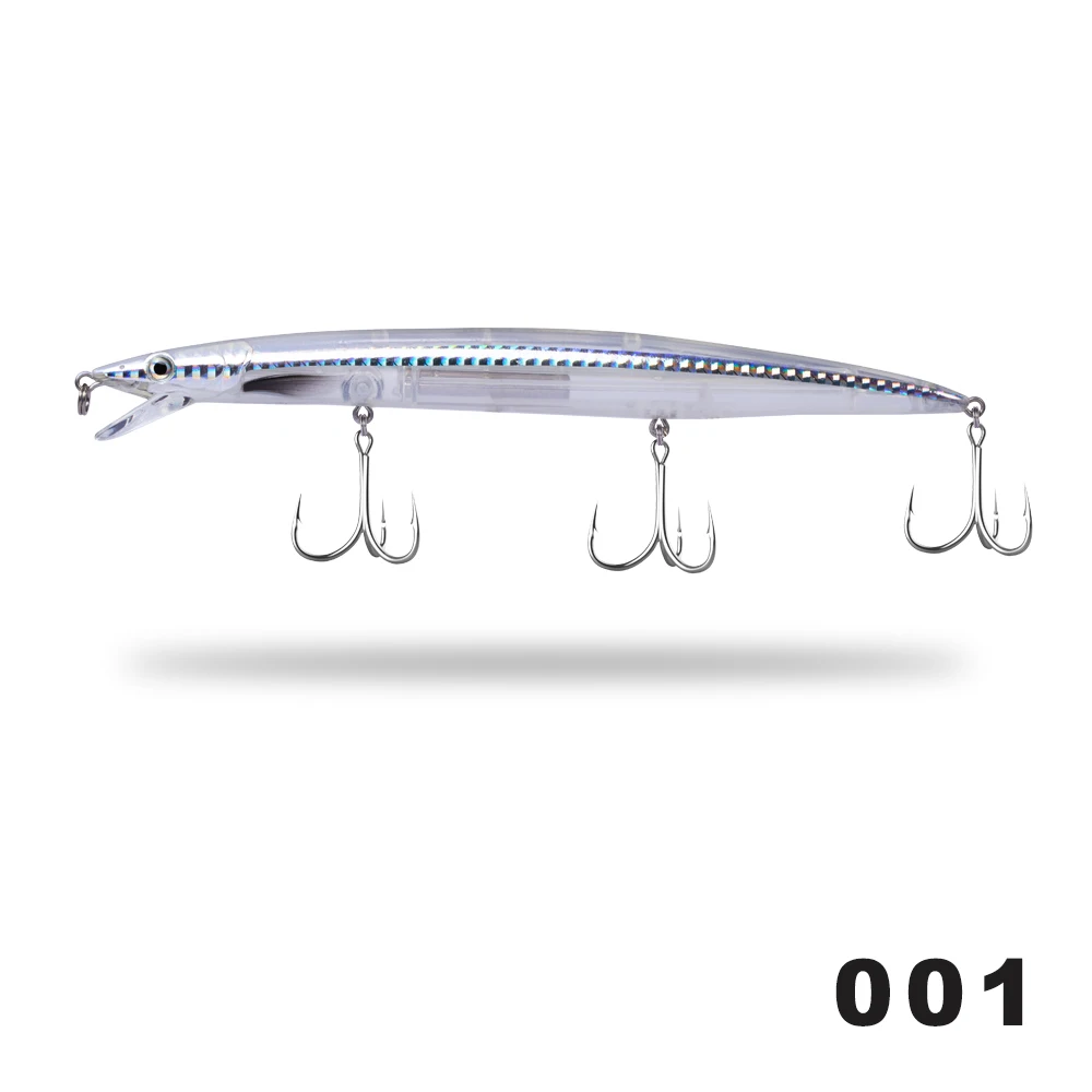 001 Hunthouse fishing jerkbait lure minnow jerkbait sea lure long casting minnow floating pesca fishing tackle seabass - Цвет: 001