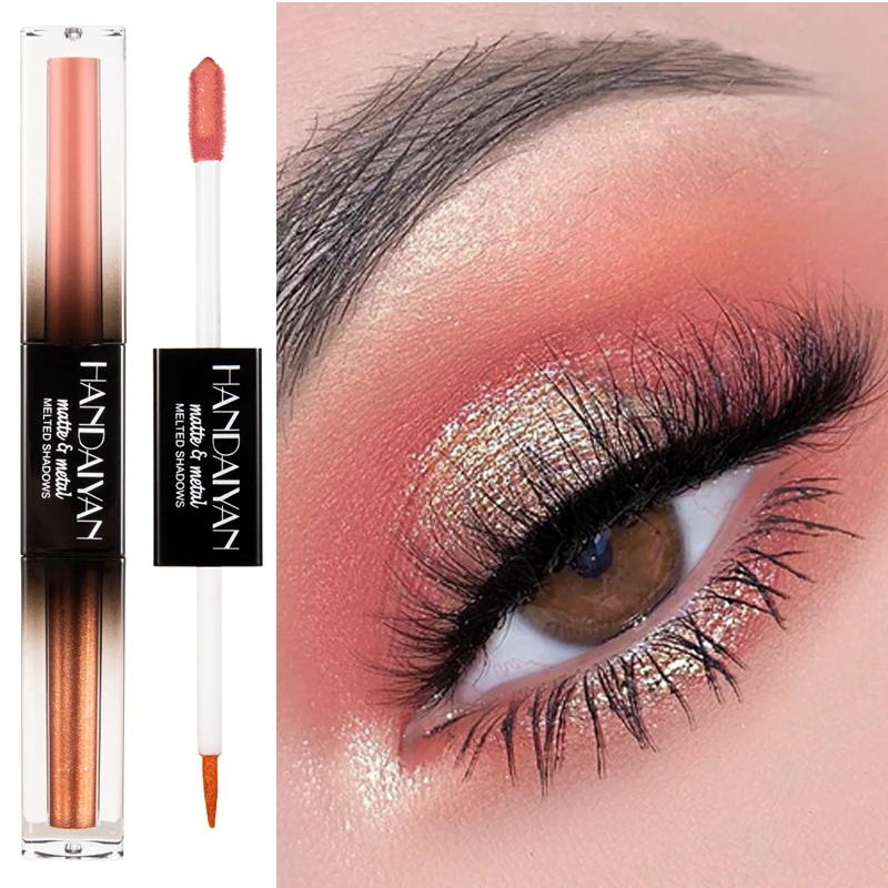 Блестящие матовые многохромные тени для век жидкие глаза зеркальные пигмент