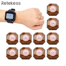 Retekess 433MHz Wireless Waiter Calling System Call Pager 1pcs Watch Receiver T128 + 10pcs Call Button T133 for Restaurant Retekess 433MHz Wireless Waiter Calling System Call Pager 1pcs Watch Receiver T128 + 10pcs Call Button T133 for Restaurant