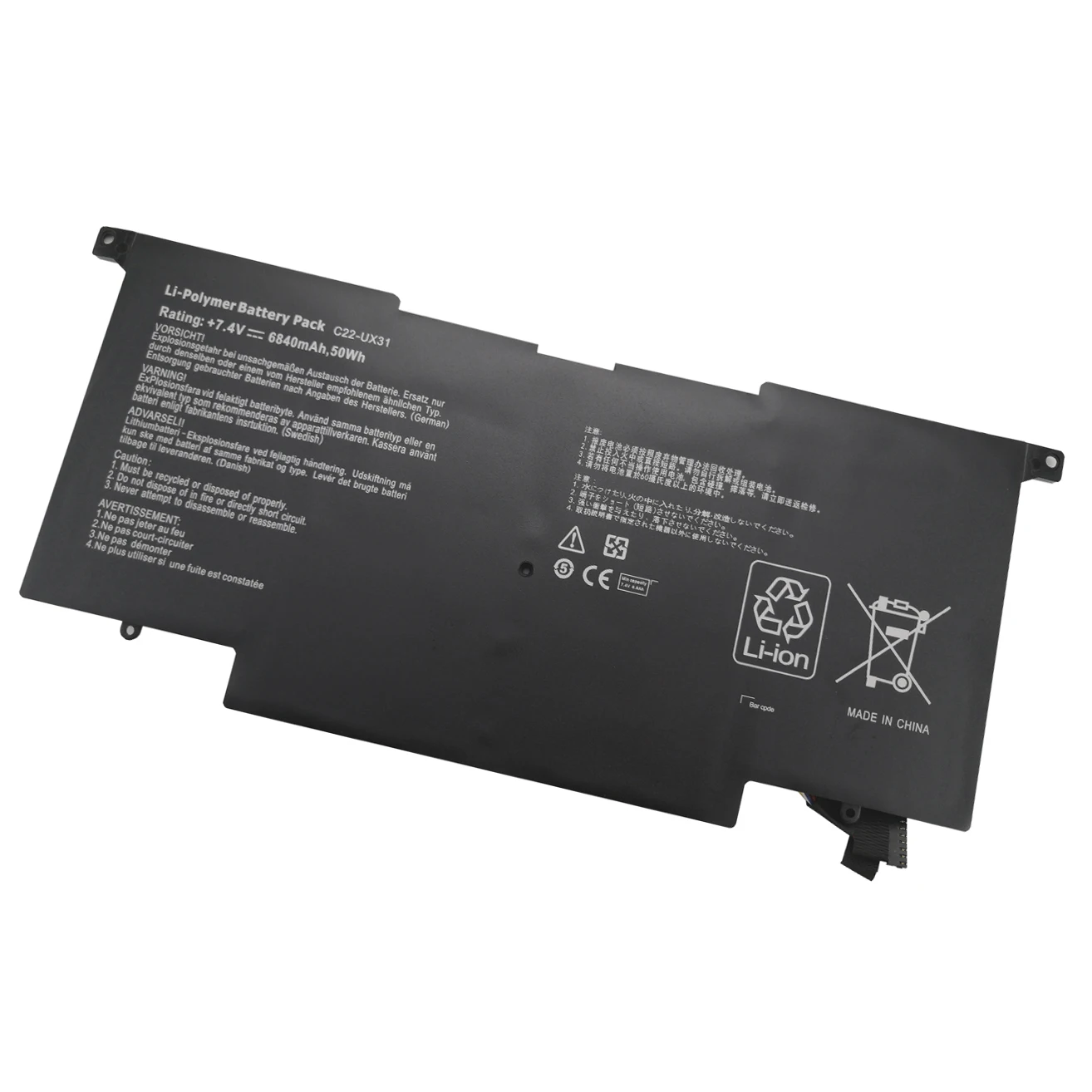 Bateria para Notebook 50wh 7.4v para Asus Zenbook Ux31e