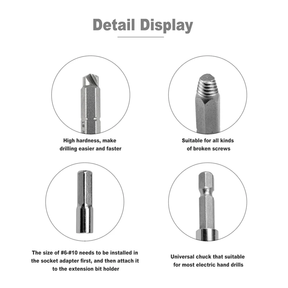 22pcs  Broken Bolt Extractor Screw Remover Set with Magnetic Extension Bit Holder Socket Adapter Damaged Screw Extractor Set