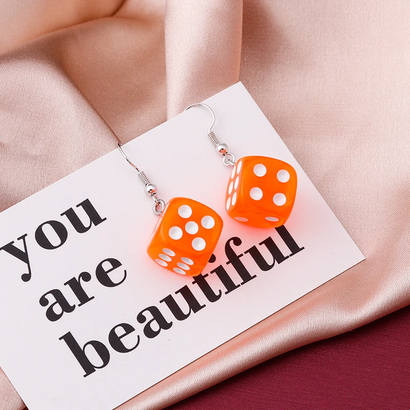 Aihua Cartoon 3D Würfel Ohrringe für Frauen Kreative Candy Farbe Minimalistischen Weiblichen Baumeln Ohrringe Freundschaft Handgemachten Schmuck – Detail 6