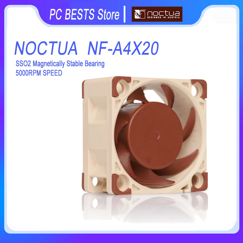 Noctua NF-A4x20 40mm CPU Cooler Fan 12V 5V PWM/FLX CPU Cooling Fan Chassis Radiator Replace Case Fans