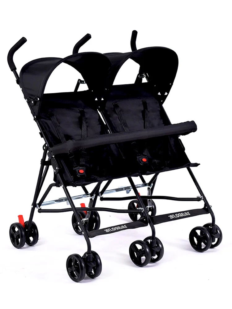 Двойная коляска, переносная Складная коляска с двойным зонтиком, две детские коляски, можно войти в лифт, двойная детская коляска