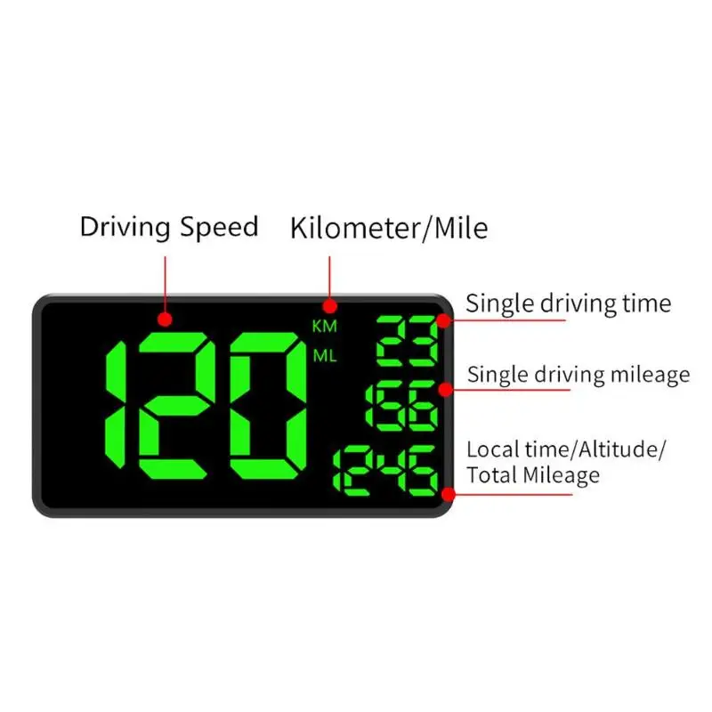 VODOOL C1090 GPS Tacho C60 Auto HUD Head Up Display C80 C90 Großen Bildschirm Digitale KM/h MPH Aut