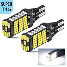 Bombilla LED Canbus W16W T15 para coche, sin Error, luz de respaldo, 921, 912, 12v, blanco, para Opel, Volvo, Porsche, Nissan, 2 uds.