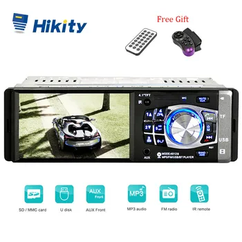 

Hikity Auto Audio 1din Car Radio 4 Inch Car Stereo Media MP5 Player Bluetooth 4012B Autoradio SD USB TF Support Rear View Camera