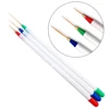 3Pcs Acrylic French Stripe Nail Art Liner Brush Set Manicure Ultra-thin Line Drawing Pen UV Gel Brushes Painting Tool Carved Pen 3