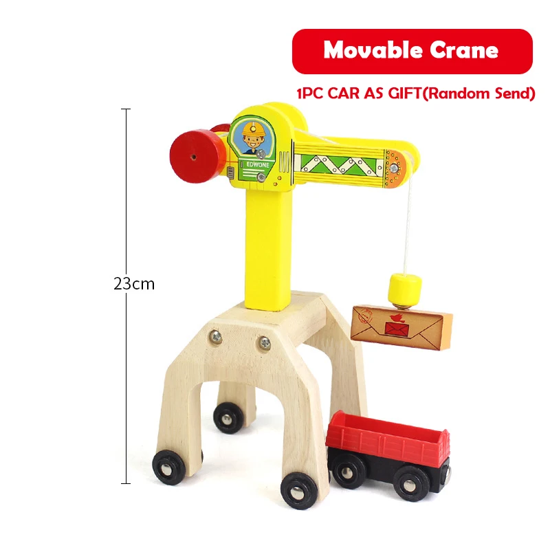 Wooden Track Railway Accessories Bridge Train Station Tunnel Cross Compatible All Brands Wood Track Educational Toys for Kids 27