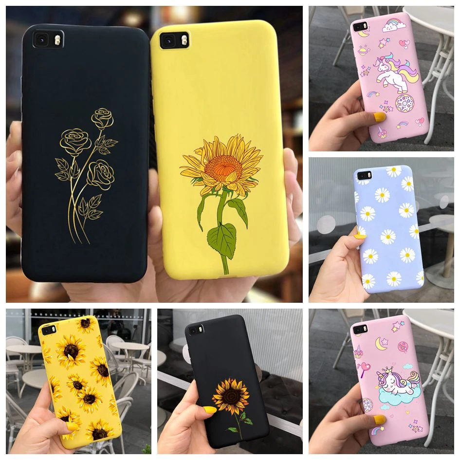 kader Bedachtzaam rijk Silicone Flowers Case | Covers Huawei P8lite | Silicone Back Cover - Mobile  Phone Cases & Covers - Aliexpress