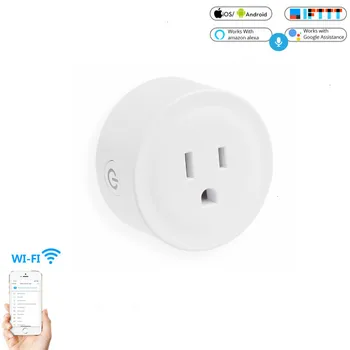 

US Plug 90V-250V 10A WIFI Smart Socket Timing Remote Control Work with Amazon Alexa Google voice control socket