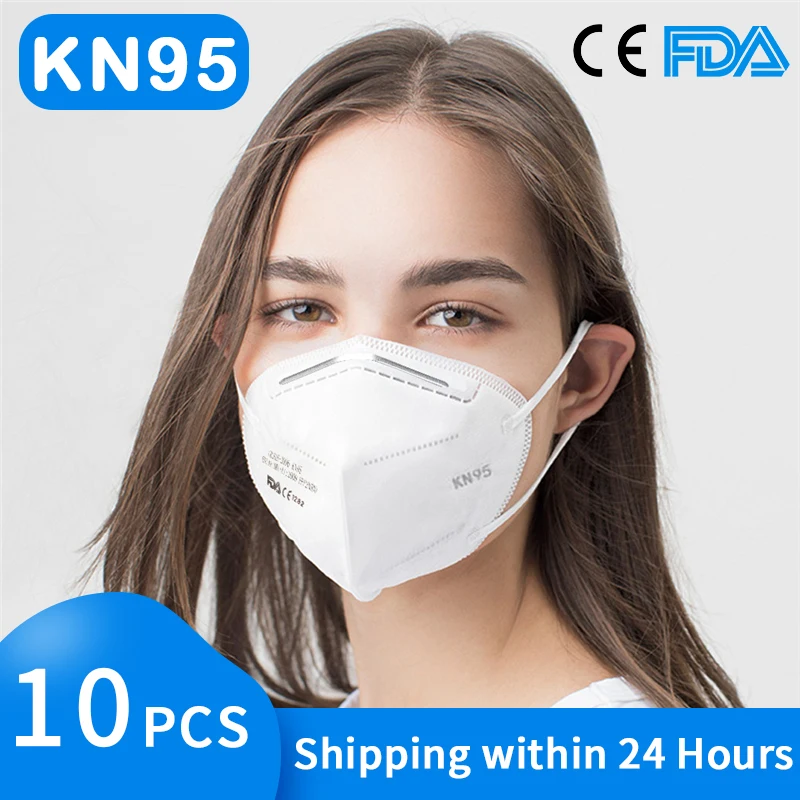 KN95 Masque facial Mascarillas 5 couches Anti PM2.5 Masque
Anti-poussière de sécurité masques faciaux Masque respiratoire à
particules