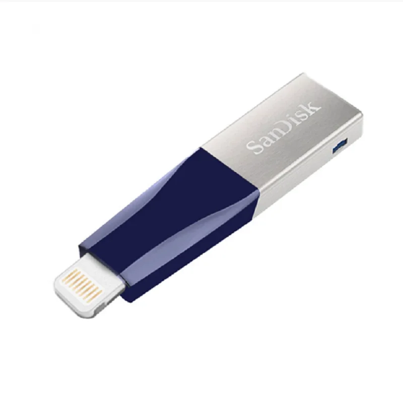 thunderbolt flash drive Sandisk iXPAND USB 3.0 OTG Flash Drive 64GB Lightning to Metal Pen 128GB 256GB U Disk For iPhone iPad iPod Memory Stick best usb c flash drive USB Flash Drives